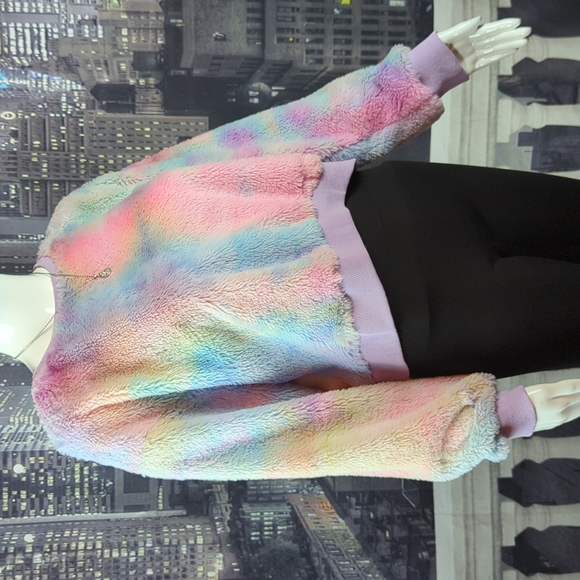 STORIA sz M Long Sleeve Super Soft Pastel Colored Crop Top - Picture 4 of 7